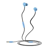 Проводные наушники Usams US-SJ023 Ewave series Color Beans черные с голубым                         