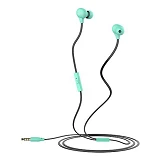 Проводные наушники Usams US-SJ023 Ewave series Color Beans черные с бирюзовым