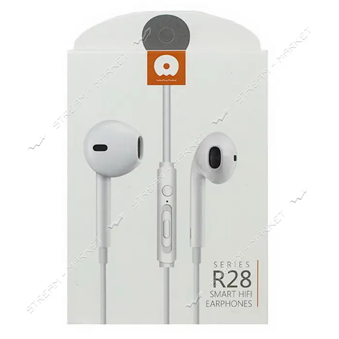 Проводные наушники Wuw R28 белые                                                                    