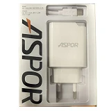Сетевое зарядное устройство Aspor A822 Fast Charger 18W QC3.0 1USB/3A белое