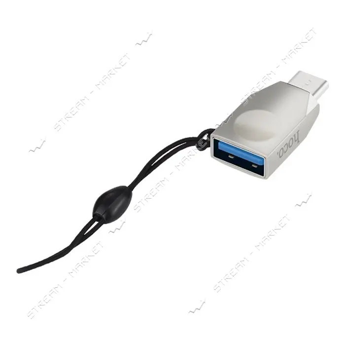 Переходник Hoco UA9 Type-C OTG серый                                                                