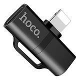 Переходник Hoco LS20 Apple dual lightning digital audio черный                                      