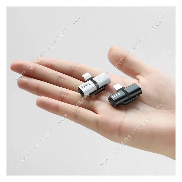 Переходник Hoco LS20 Apple dual lightning digital audio черный                                      