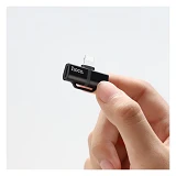 Переходник Hoco LS20 Apple dual lightning digital audio черный                                      