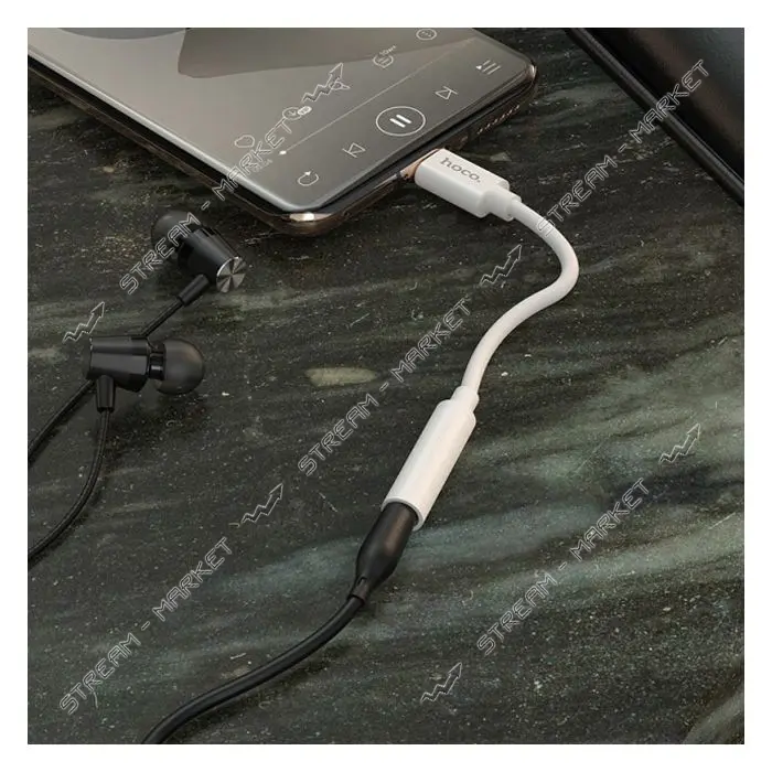 Переходник Hoco LS30 Type-C Digital 3.5 Audio converter белый                                       