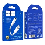 Переходник Hoco LS30 Type-C Digital 3.5 Audio converter белый                                       