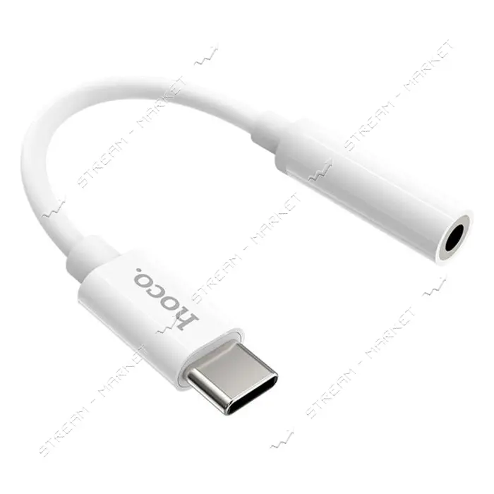 Переходник Hoco LS30 Type-C Digital 3.5 Audio converter белый                                       