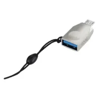 Переходник Hoco UA10-USB Micro-USB OTG adapter серебро