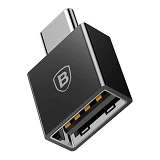 Переходник Baseus Exquisite Type-C Male to USB Female Adapter Converter черный