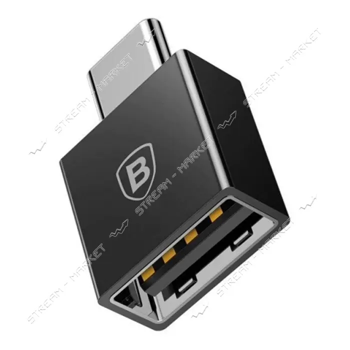 Переходник Baseus Exquisite Type-C Male to USB Female Adapter Converter черный