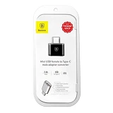 Переходник Baseus USB Female To Type-C Male Adapter Converter черный                                