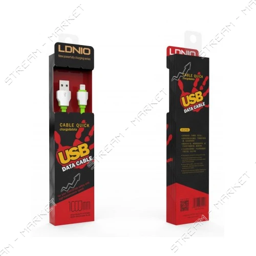 Кабель Ldnio LS04 USB Lightning 2.1A 1м белый                                                       