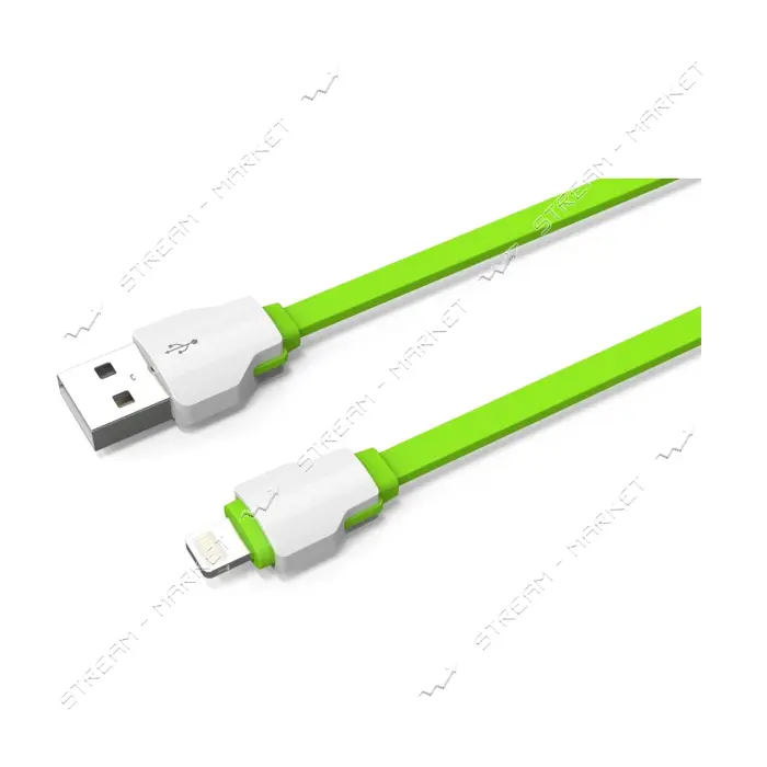 Кабель Ldnio LS04 USB Lightning 2.1A 1м салатовый