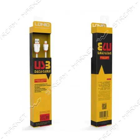 Кабель Ldnio LS-02 USB Lightning round 2A 1 2м черный