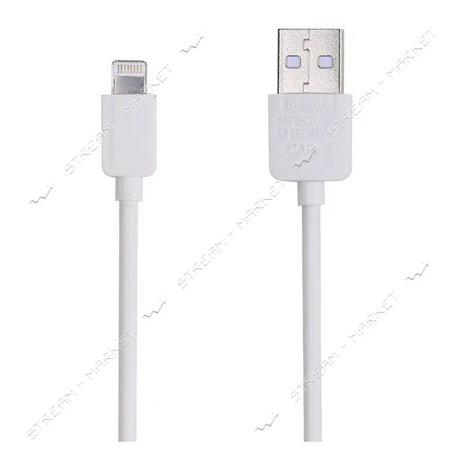 Кабель Remax Light round USB Lightning 1м белый