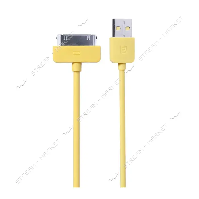 Кабель Remax Light round для iPhone 4 1м желтый                                                     