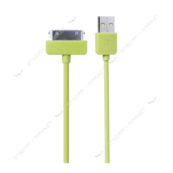 Кабель Remax Light round для iPhone 4 1м салатовый                                                  