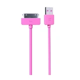 Кабель Remax Light round для iPhone 4 1м розовый