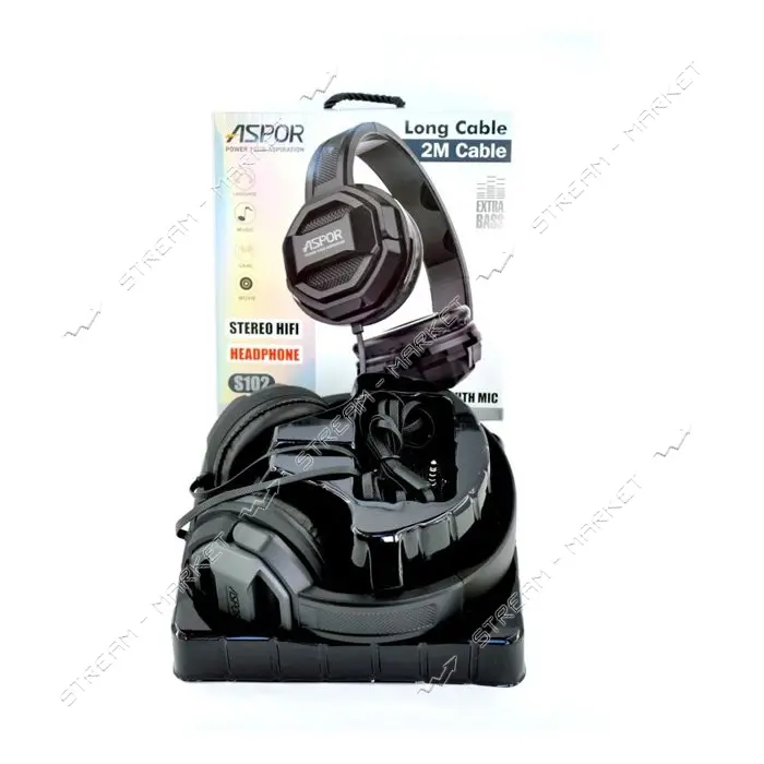 Проводные наушники Aspor S102 черные