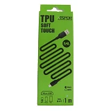 Кабель Aspor A41 TPU Soft Touch Micro USB 1м черный
