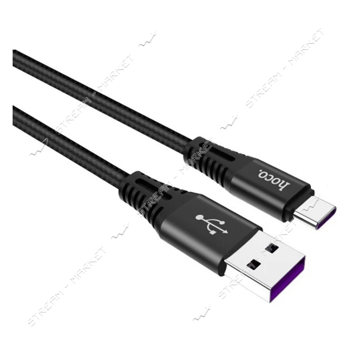 Кабель Hoco X22 USB Type-C 5А 1м черный