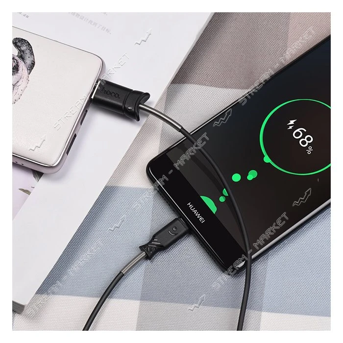Кабель Hoco X24 Pisces charged USB Type-C 1м черный                                                 