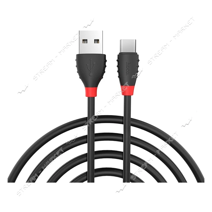 Кабель Hoco X27 Excellent USB Type-C 2.4А 1.2м черный                                               