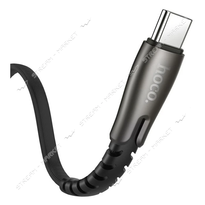 Кабель Hoco U58 Core USB Type-C 2.4А 1.2м черный