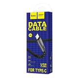 Кабель Hoco U58 Core USB Type-C 2.4А 1.2м черный