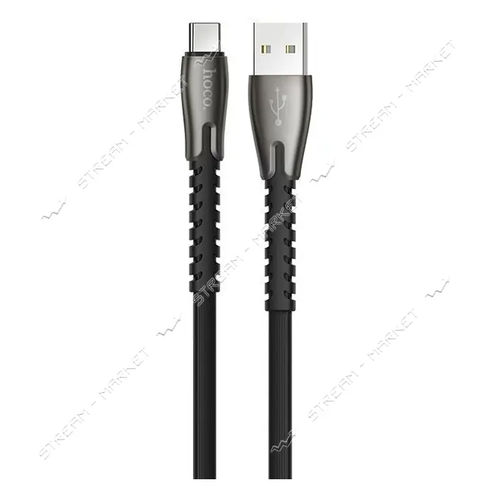 Кабель Hoco U58 Core USB Type-C 2.4А 1.2м черный