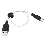 Кабель Hoco X21 Plus Silicone USB Type-C 3А 0.25м черный с белым