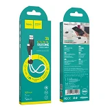Кабель Hoco X21 Plus Silicone USB Type-C 3А 0.25м черный с белым