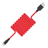 Кабель Hoco X21 Plus Silicone USB Type-C 3А 1м черный c красным                                     