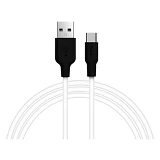 Кабель Hoco X21 Plus Silicone USB Type-C 3А 1м черный c белым