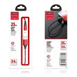 Кабель Joyroom S-L316 New Armour Series Woven Fabric Data USB Type-C 3.4A 0.25м черный              