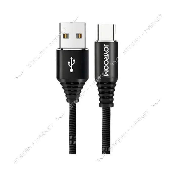 Кабель Joyroom S-L316 New Armour Series Woven Fabric Data USB Type-C 3.4A 0.25м черный              