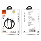 Кабель Joyroom S-M 367 Led USB Type-C 2.4A 1.2м черный