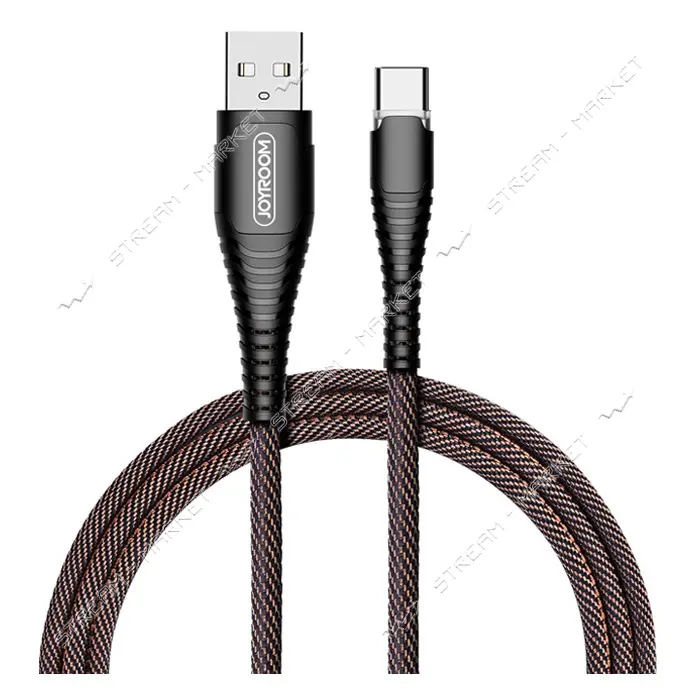 Кабель Joyroom S-M 367 Led USB Type-C 2.4A 1.2м черный