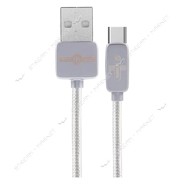 Кабель Remax RC-098a USB Type-C 2.1A 1м серый                                                       