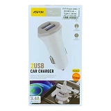 Автомобильное зарядное устройство Aspor A903 5V/3.4A 2USB плюс Type-C кабель белое