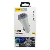 Автомобильное зарядное устройство Aspor A903 5V/3.4A 2USB белое