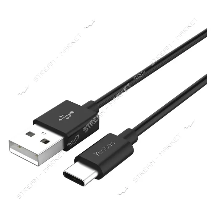 Кабель Yoobao YB-CA2 USB Type-C 2.4A 1м черный                                                      