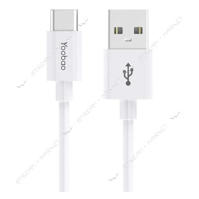 Кабель Yoobao YB-CA2 USB Type-C 2.4A 1м белый                                                       