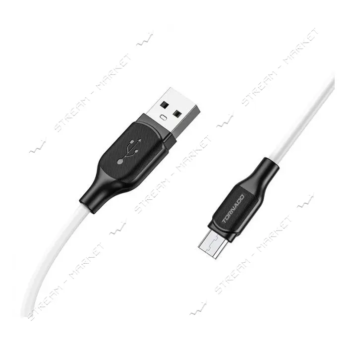 Кабель Tornado Micro USB TX9 2.4A 1м белый                                                          