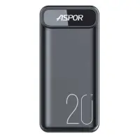 Портативное зарядное устройство Aspor A396 PD 2USB 20000mAh черное                                  