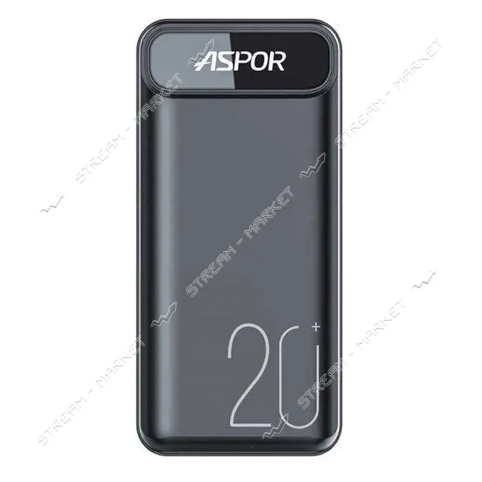 Портативное зарядное устройство Aspor A396 PD 2USB 20000mAh черное