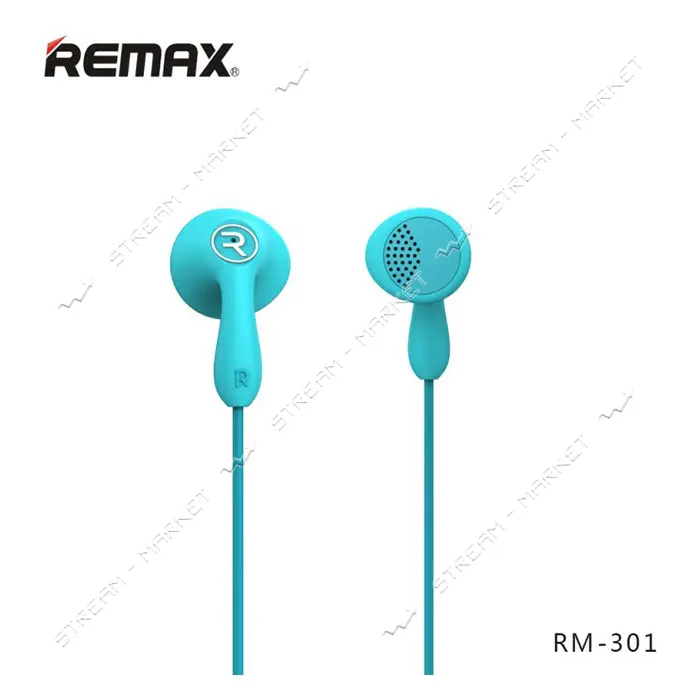 Наушники проводные Remax RM-301 Candy голубые                                                       