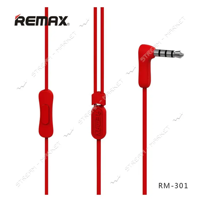 Навушники дротові Remax RM-301 Candy червоні                                                        
