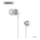 Наушники проводные Remax RM-512 Metal Wired серебро                                                 