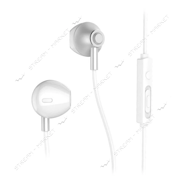 Наушники проводные Remax RM-711 Wired Earphone серебро                                              